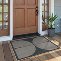 Lahome Rainbow Easy Jute Rug, 32"x48" Door Mat Black Indoor Outdoor Neutral Entryway Rug, Farmhouse Non Slip Non Shedding Lightweight Kitchen Mats for Floor Entrance