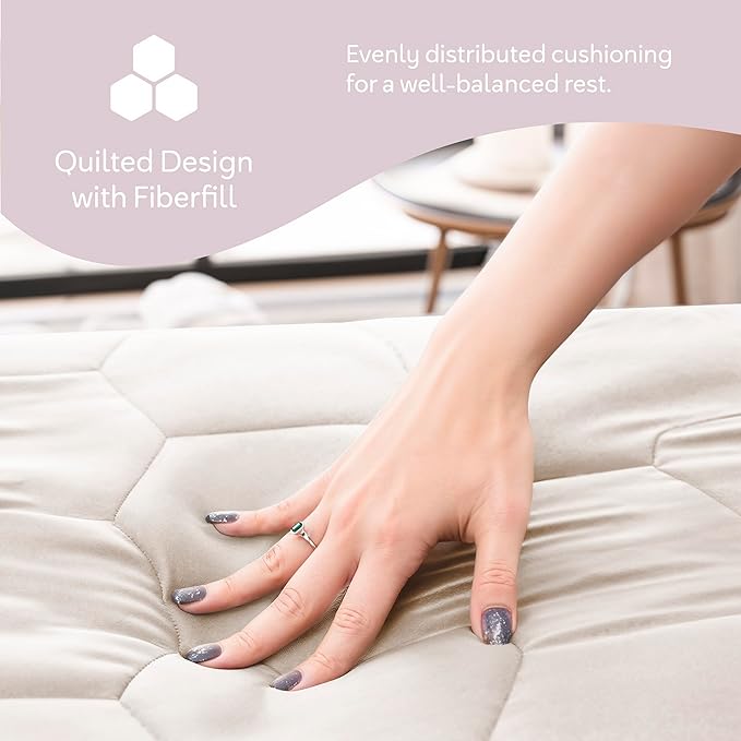 Hearth & Harbor 2 Pack Queen Size Quilted Fitted Mattress Pad Cover, 100% Waterproof Mattress Protectors, Deep Pocket Fitted Mattress Cover 8" - 21" (60" x 80", Beige Cream)