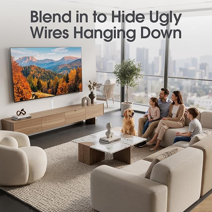 TV Wire Hider Wall, 113.4in Cord Hider Cord Covers for 2-3 Wires on Wall, Paintable Cable Hider Wire Covers for Cords on Wall, Cable Cover Raceway Wire Hider for Walls Mount Tv, W1.57 H0.59in, White