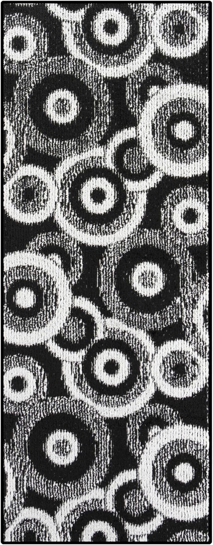 Custom Size Black Hallway Runner Rug | Cut to Length 2'3" x 5' (Runner) | Non-Slip & Machine Washable | REMNAZ