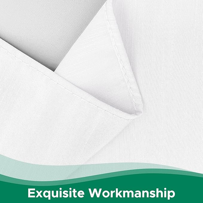 Biscaynebay Wrap Around Bed Skirts for Queen Beds 14" Drop, White Adjustable Elastic Dust Ruffles Easy Fit Wrinkle Resistant Silky Luxurious Fabric Machine Washable