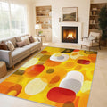 Abstract Geometry Rugs for Home Decor, 8x10 ft, Mid Century Modern Area Rugs for Living Room, Soft Non Slip Washable 70s 80s Geometric Carpet Bedroom Decorations Dt-Ghf-19