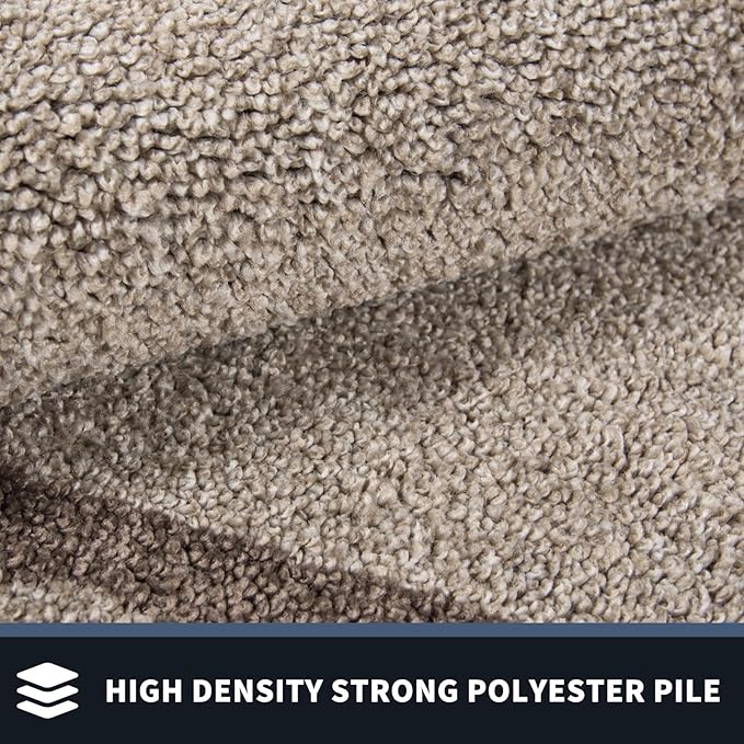 PURRUGS Dirt Trapping Door Mat 32" x 48", Non-Slip/Skid Machine Washable Entryway Rug, Shoes Scraper, Area Rug, Super Absorbent Welcome Mat for Muddy Wet Shoes and Paws, Beige & Grayish Brown
