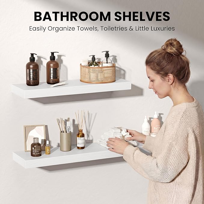 Fun Memories 67Inch Long Floating Shelves, 8 Inch Deep Shelves