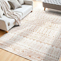 VEVOR 5 x 7 ft Area Rug Large Washable Rug Non-Slip and Tear-Resistant Soft Carpet Pet & Child Friendly Modern Area Rugs Indoor Mat for Bedroom Office Living Room Kids Room Entryway Beige