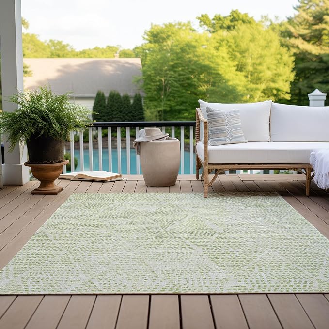 Addison Rugs Chantille ACN591 Aloe 8' x 10' Indoor Outdoor Area Rug, Easy Clean, Machine Washable, Non Shedding, Bedroom, Living Room, Dining Room, Kitchen, Patio Rug
