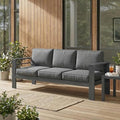 Wisteria Lane Metal Patio Furniture Sofa, All-Weather Outdoor Couch