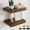 Dreamland Floating Shelves 16 inch, 2 Pack Rustic Wooden Wall Shelves, Wall