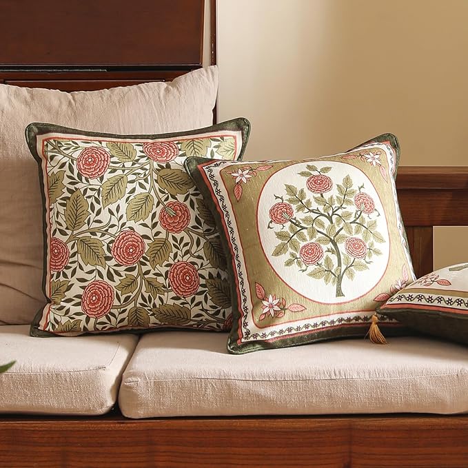 Rectangle Throw Pillow Covers Pack of 2,Velvet Farmhouse with Birds Pattern Pillowcases,Decor Long Lumbar Pillows Cushion Covers for Couch Sofa Bed Car Chair,12"x28"