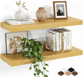 Fun Memories Floating Shelves for Wall, 24 Inch Set of 2 Rustic Wood Wall