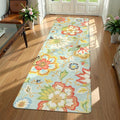 Lahome Collection Floral 2'x6' Non Slip Vintage Hallway Runner, Laundry Throw and Mats for Laundry Room, Washable Kitchen Floor Bathroom Hallway Entryway Area Rugs