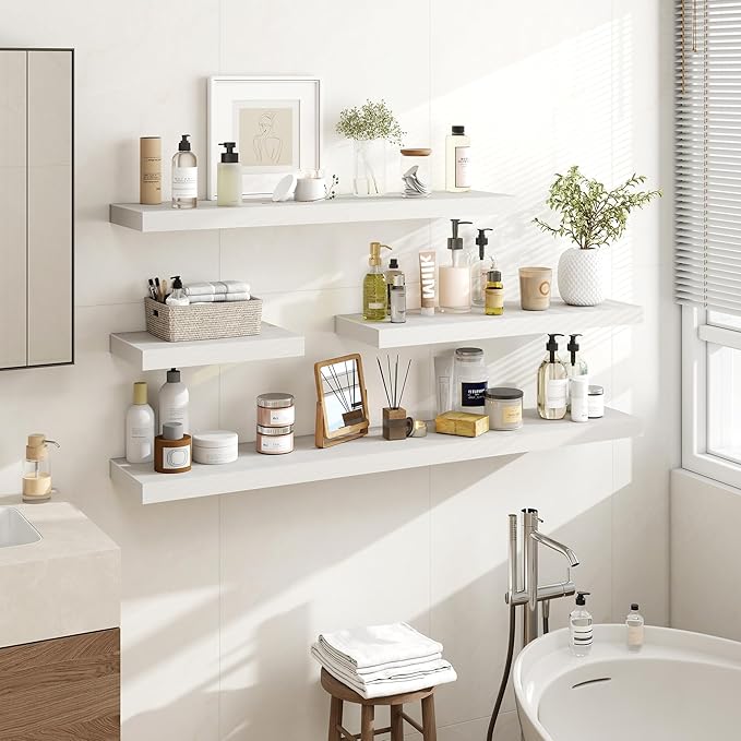 Acovy 36 Inch Floating Shelves, Wooden Shelves