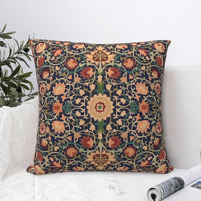 William Morris Vintage Floral 20x20 inches Throw Pillow Covers Cushion Covers for Couch Home Bed Living Room Decorative Pillow Cases