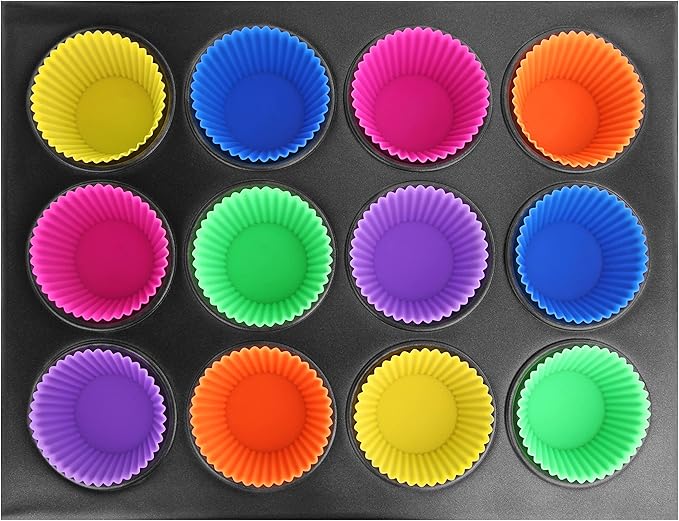 New Star Foodservice 44270 Silicone Baking Cups, Set of 24