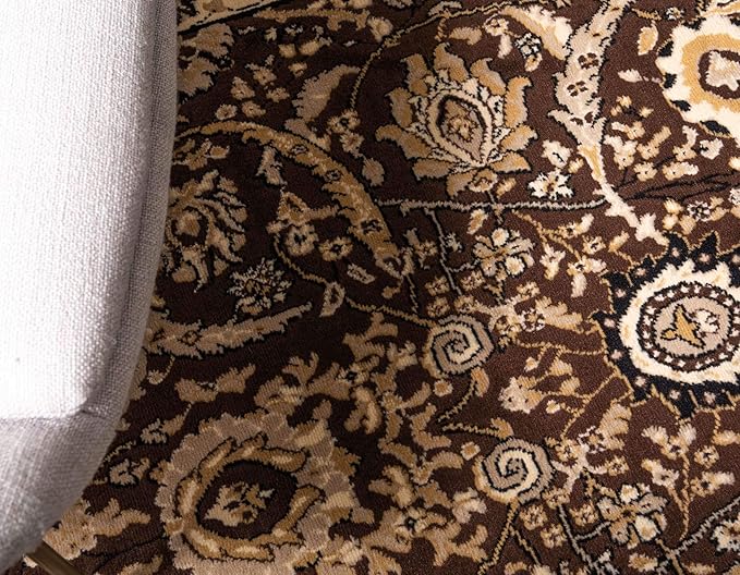 Unique Loom Espahan Collection Area Rug - Cape Cod (9' 10" x 13' 1" Rectangle, Brown/ Beige)