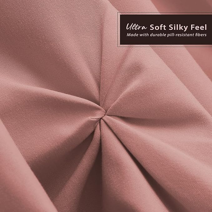 Nestl Pink Clay Bed Skirt King Size, Pinch Pleat King Bed Skirt, 14" Inch Drop King Bedskirt, Hotel Quality Pink Clay Bed Skirts, Premium Microfiber Bedskirt for King Bed, Pink Clay King Bed Skirt