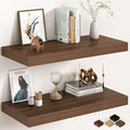 30Inch Walnut Floating Shelves for Wall, 12 Inch Deep Shelves for Bedroom
