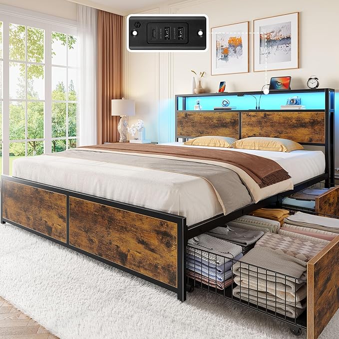 Rolanstar Full Size Bed Frame