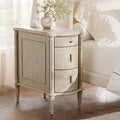 STO'SENSE Nightstand w/Charging Station & 3 Drawers, Pre-Assembled, Vintage