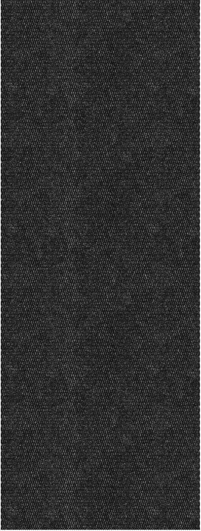Ottomanson Commercial Scrape Rib Entry Mat – Heavy Duty Ribbed Floor Mat for High Traffic – Non Slip Rubber Back, Waterproof – Indoor Outdoor Use for Offices, Schools, Lobbies, 2' x 25', Black