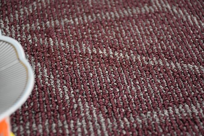 Furnish my Place Geometrical Pattern Indoor/Outdoor Refine Burgundy Abstract Area Rug, Doorway Mat, Contemporary Rug for Living Room, Entryway, Made in USA - 2' x 3' Oval