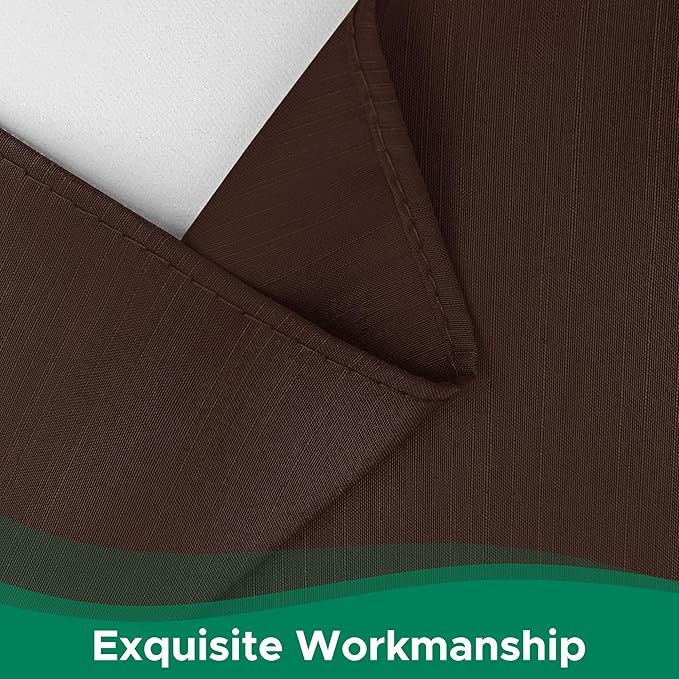 Biscaynebay Wrap Around Bed Skirts for King & Cal King Beds 17" Long Drop, Brown Adjustable Elastic Dust Ruffles Easy Fit Wrinkle & Fade Resistant Silky Luxurious Fabric Solid Machine Washable