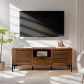 Bme Millie Solid Wood TV Stand for TVs up to 65 Inches, Modern Farmhouse TV