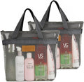 TOPASION Mesh Shower Caddy Bag Portable Hanging Toiletry and Bath Organizer with Zipper for Travel, Gym, Camping, College Dorms, Beach