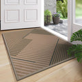 Front Door Mat 24''x35'', Non Slip Absorbent Muddy Dirt Resist Washable Low-Profile Indoor Doormat, Welcome Entryway Door Mats, Brown