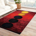 Geometric Rug, 6x8 Rug, Red Gradient Rugs for Living Room Bedroom, Modern Large Area Rug, Washable Rug Non Slip Soft Indoor Carpet, Kids and Pets Friendly, Geometric Home & Room Decor