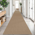 IOHOUZE Washable Exrea Long Hallway Runner Rug 3x18 Non Slip Rubber Backed Kitchen Runner Entryway Runner Indoor, Woven Rugs Floor Carpet for Kitchen Hall Entryway Stair, Orange/Tan/Brown