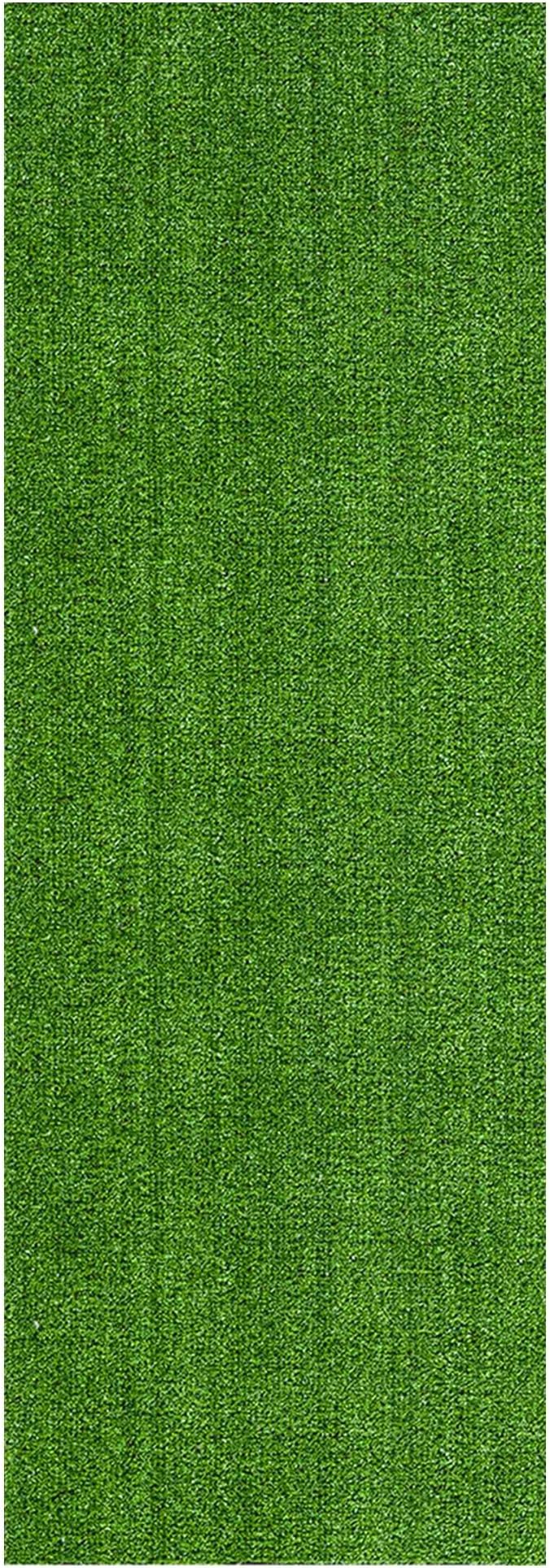Ottomanson Artificial Grass Turf 2'7" x 15' Indoor Outdoor Faux Grass Rug with Drainage Holes, Customizable with Extra Long Size Options, Perfect for Patio Lawn Balcony Weddings Photoshoot Backdrop