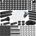 494 PCS Cable Management Kit - 4 Cable Sleeve Split, 2 Cable Organizer, 130 Adhesive Cable Clip, 6 Cable Holder, 2 Roll Cable Organizer Strap, 300 Cable Tie with 50 Mount, for Computer TV Under Desk