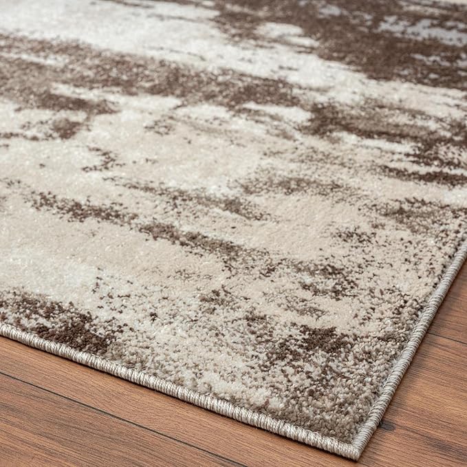 LUXE WEAVERS Euston Collection 7681 Brown 2x3 Modern Abstract Area Rug
