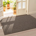 LEKEEPGO Door Mat 36"x59", Non Slip Door Mat Indoor Entrance, Rubber Backing Front Indoor Door Mats Washable Absorbent Low-Profile Doormat Entryway Entry Resist Dirt Inside Door Mats, Brown