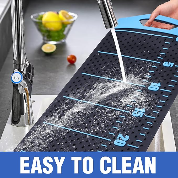 FLISSA 33" Fish Fillet Mat with Storage Bag, Non-Slip Design