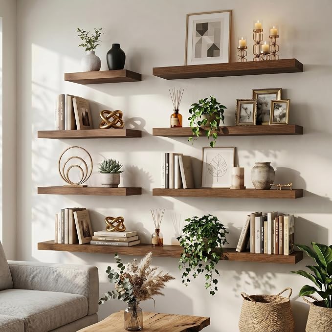 FLYJOE Floating Shelves for Wall, 48 Inch Floating Shelves Set of 1, Kitchen