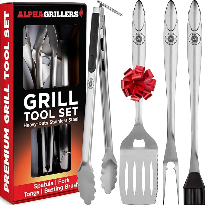 Alpha Grillers Grill Tools Set, BBQ & Grilling Accessories Outdoor Utensils