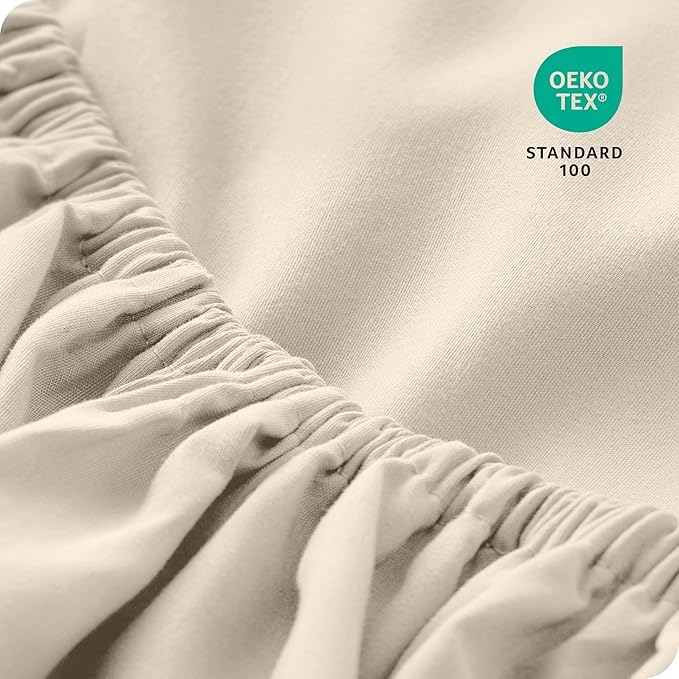 Bare Home 5-Pack Fitted Bottom Ultra-Soft Sheets King - Premium 1800 Ultra-Soft Wrinkle Resistant Microfiber - Deep Pocket (King, Sand)
