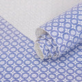 RAY STAR 12X120 Inch Shelf Liner for Kitchen Cabinets, Non-Adhesive Cabinet Liner Washable, PVC Drawer Liner for Dresser Non-Slip Bathroom (Blue Circle)(1 Roll)