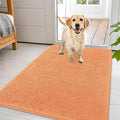 OLANLY Dog Door Mat for Muddy Paws 44x32, Absorbs Moisture and Dirt, Absorbent Non-Slip Washable Doormat, Quick Dry Chenille Mud Mat for Dogs, Entry Indoor Entryway Carpet for Inside Floor, Orange