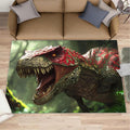 Dinosaurs Rugs for Bedroom - 4x6 Area Rug - 3D Dinosaurs Rugs for Living Room, Forest Animals Rug, Non-Slip Washable Home Decor Carpet