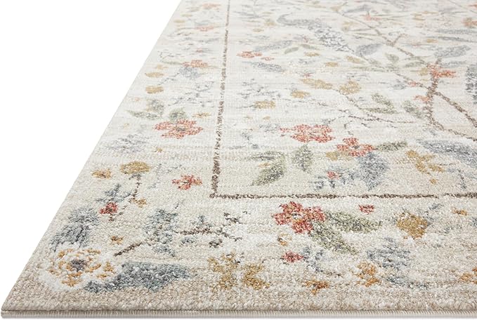 Loloi Rifle Paper Co. Laurel Collection LAU-05 Ivory 2'-8" x 8' Runner Rug