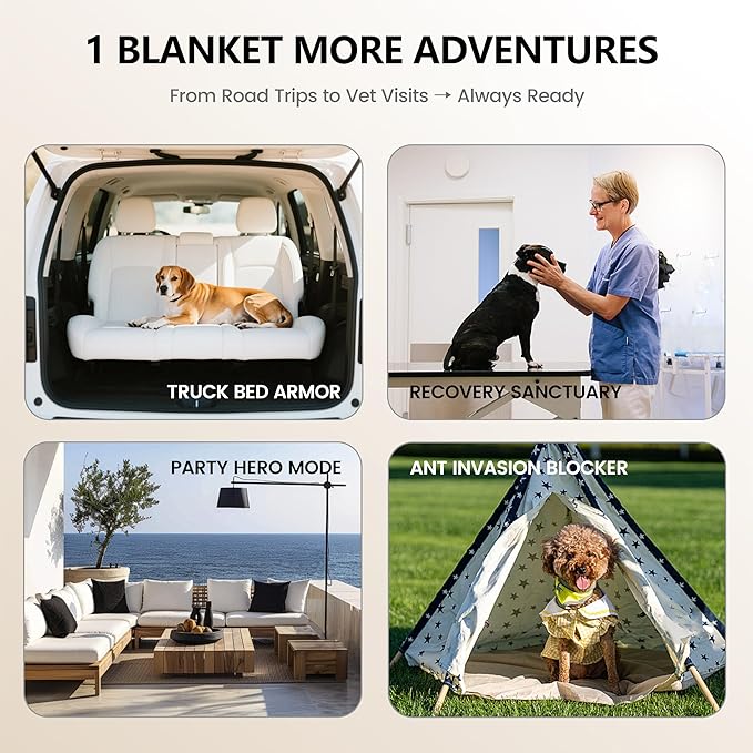 gogobunny 100% Double Sided Waterproof Dog Blanket Soft Pet Bed Cover Reversible Protect Furniture Couch Sofa Car for Puppy Cat (Dark Coffee/Light Coffee, 52x82 Inch (Pack of 1))