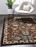 Unique Loom Espahan Collection Area Rug - Cape Cod (6' 1" x 9' Rectangle, Green/ Black)