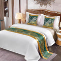 Bed Runner for Guest Room，Luxury Bed Runner，Wedding Bed Runner，Embroidered Bed Runner，Breathable Washable，Hotel Decor，Bed Decorations ，for Home Hotel Decorations(L,50 * 180cm)