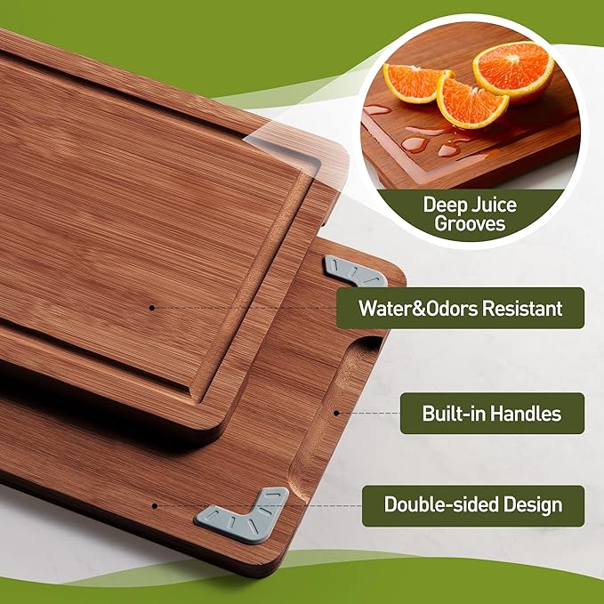 Bamboo Cutting Board Set Non Slip Feet Over Sink Father Day Dad Parents Papa Stepdad Pappy Poppy Pawpaw Who Want Nothing Everything Future Groom Bride Law Christmas Xmas
