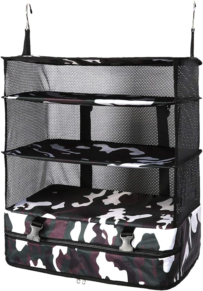 TABITORA Portable Hanging Travel Shelves Bag Packing Cube Organizer Suitcase Storage Large Capacity