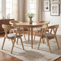 HNY Wooden Folding Chair with Cushion Set of 4, Chenille Foldable Dining Chairs Lightweight Folding Event Chair, Portable Space-Saving Accent Chair for Kitchen Dining Living Room Small Spaces, Grey