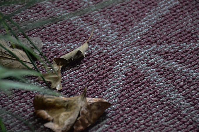Furnish my Place Geometrical Pattern Indoor/Outdoor Refine Burgundy Abstract Area Rug, Doorway Mat, Contemporary Rug for Living Room, Entryway, Made in USA - 2' x 3' Oval